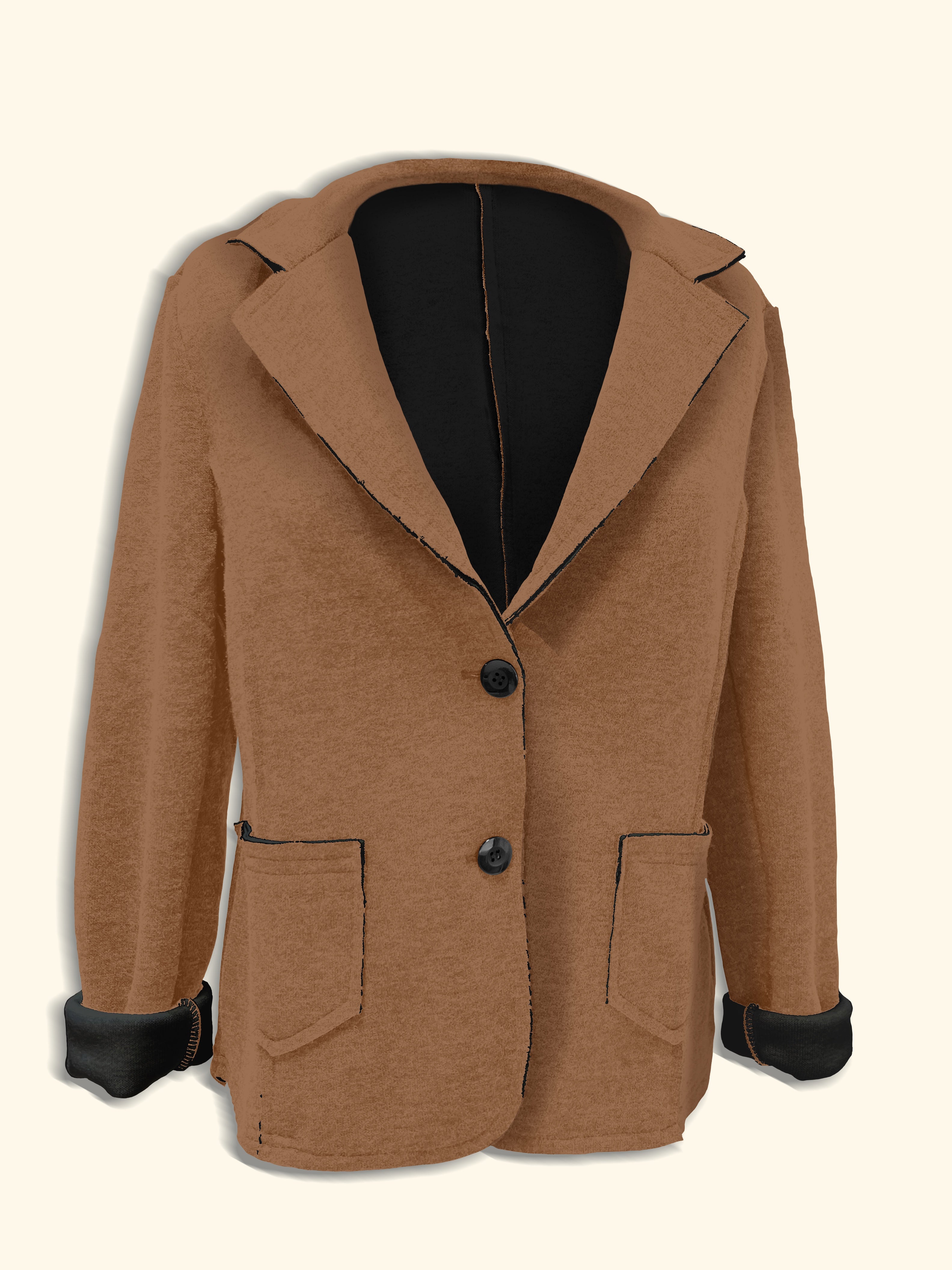 Tailored Equestrian-Style Knit Jacket Bestseller F25-21JKT – Femme